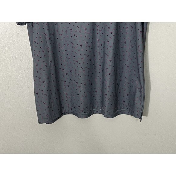 G/FORE Gray Golf floral Polo Shirt Size XL - Picture 3 of 16